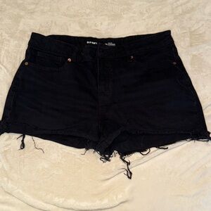 OLD NAVY BLACK HIGH WAISTED SHORTS SIZE 14
